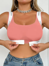Front-Closure Wire-Free Push-Up Sports Bra Pink