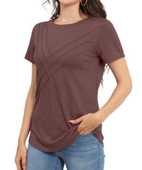 ✨Women's Pleated Short Sleeve Top (buy 3 free shipping!!!)