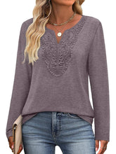 ✨Women Dressy Casual Lace V Neck Long Sleeve Shirts Blouses (Buy 3 Free Shipping)