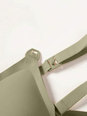 Soft Gel Seamless Wireless One-Piece Fixed Cup Nursing Bra OliveDrab