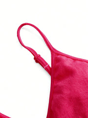 Seamless Strapless Wire-Free Breathable Comfortable Back Bra VioletRed