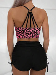 Printed Tight Backless Hottie Holiday Sexy Bra HotPink