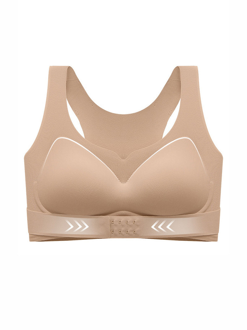 Gathering and Lifting Front Clasp Anti-Sag Sports Bra