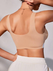 Yoga Women's Simple Color Block Comfortable Lingerie Bra