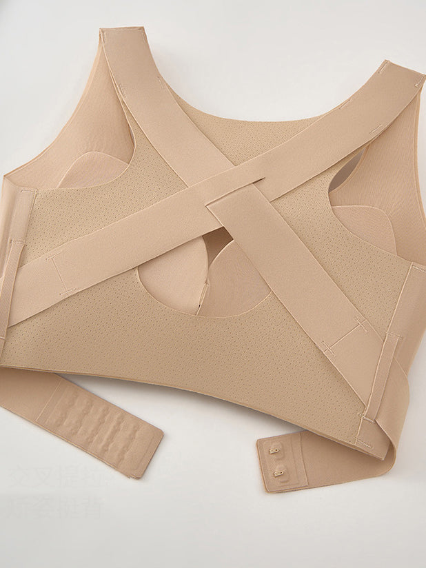 Gathering and Lifting Front Clasp Anti-Sag Sports Bra