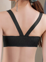 Front-Closure Wireless Seamless Maternity Nursing Bra Black