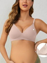 Soft Gel Seamless Wireless One-Piece Fixed Cup Nursing Bra Pink