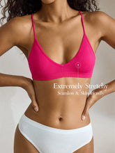 Seamless Strapless Wire-Free Breathable Comfortable Back Bra VioletRed