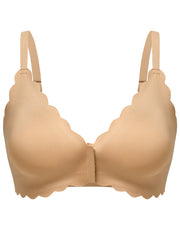 Seamless Wave-Edge Cool Feeling Quick-Dry Sexy Front-Closure Wireless Bra