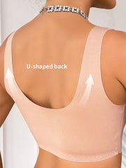 Push-up Wire-Free Portable Front-Closure Sports Bra, Comfortable and Seamless