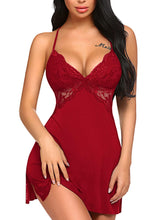 Sexy V-neck Lace Strap Multi-Color Sleep Dress