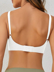 Soft Gel Seamless Wireless One-Piece Fixed Cup Nursing Bra White