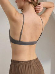 Seamless Strapless Wire-Free Breathable Comfortable Back Bra Gray