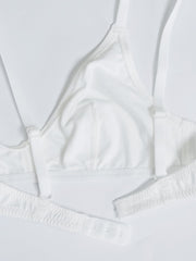 Comfortable Wireless Tank Top Bra Set White