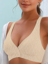 Front-Closure Wireless Seamless Maternity Nursing Bra Beige