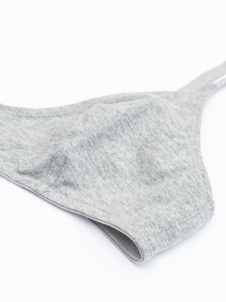 Comfortable Wireless Tank Top Bra Set Grey