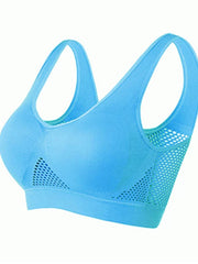 Ventilate Mesh Medium Support Plus Size Wireless Sports Bra