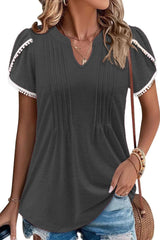 ✨Women's Cute Fringe Cuff Casual Short Sleeve Printed & Solid Tops(BUY 2 FREE SHIPPING)