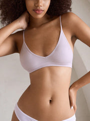 Seamless Strapless Wire-Free Breathable Comfortable Back Bra Violet