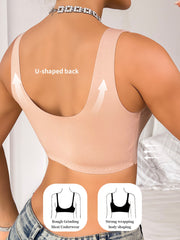 Push-up Wire-Free Portable Front-Closure Sports Bra, Comfortable and Seamless