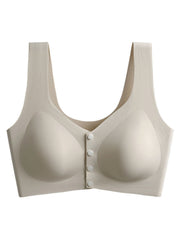 Ladies' Solid Color Front Closure Seamless Bra