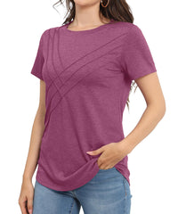 ✨Women's Pleated Short Sleeve Top (buy 3 free shipping!!!)