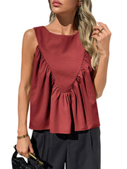 ✨Womens Peplum Babydoll Tank Tops Summer Sleeveless Loose T Shirts (Buy 2 Free Shipping!!!)