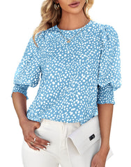 Women's Polka Dot Three-quarter Sleeve T-Shirt Top(Buy 2 Free Shipping)