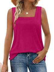 ✨Women Summer Outfits 2025 Square Neck Casual Shirts Blouses