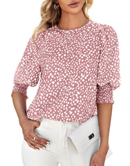 Women's Polka Dot Three-quarter Sleeve T-Shirt Top(Buy 2 Free Shipping)