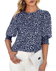 Women's Polka Dot Three-quarter Sleeve T-Shirt Top(Buy 2 Free Shipping)