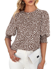 Women's Polka Dot Three-quarter Sleeve T-Shirt Top(Buy 2 Free Shipping)