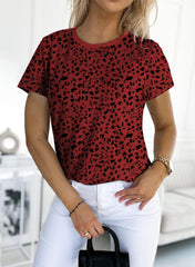 ✨Women's Polka Dot Print Short Sleeve T-Shirt(Buy 3 Free Shipping)