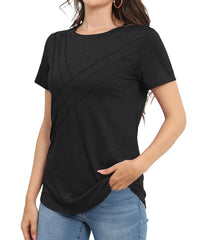 ✨Women's Pleated Short Sleeve Top (buy 3 free shipping!!!)