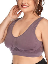 Wireless Hollow Mesh Sports Yoga Bra RosyBrown