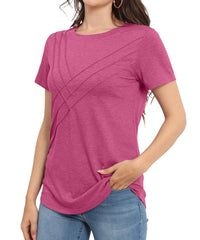 ✨Women's Pleated Short Sleeve Top (buy 3 free shipping!!!)
