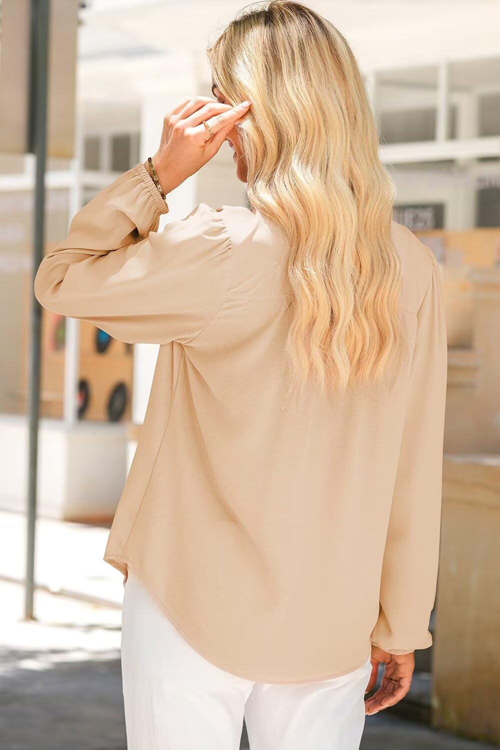 ✨Women Dressy Casual Button Down Shirts V Neck Long Sleeve Shirts(BUY 2 FREE SHIPPING)