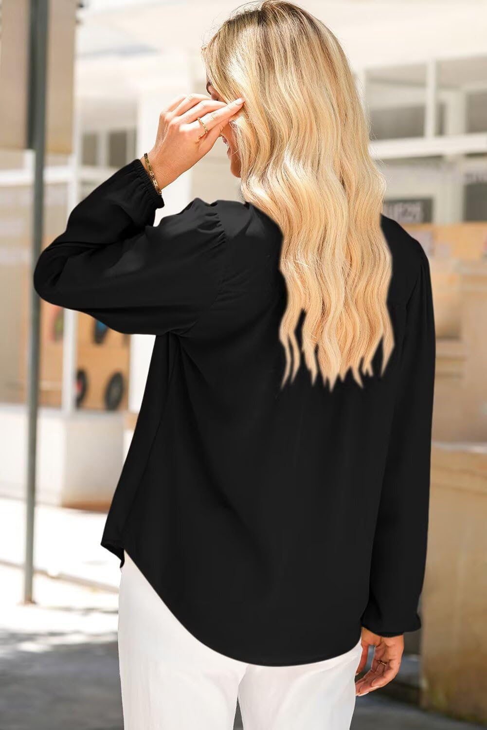 ✨Women Dressy Casual Button Down Shirts V Neck Long Sleeve Shirts(BUY 2 FREE SHIPPING)