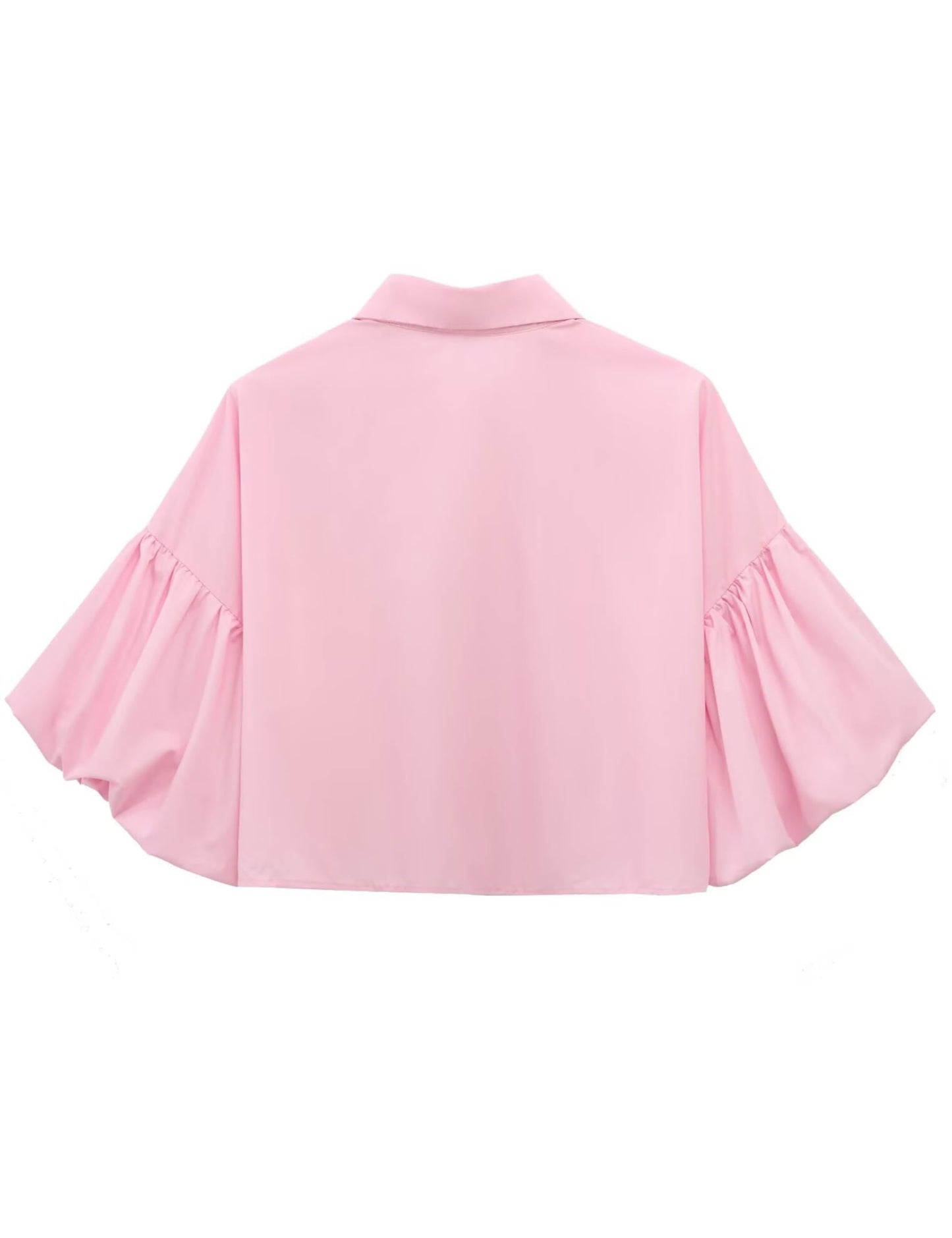 ✨Womens Cute Lantern Sleeve Collar Button Down Crop Tops(buy 2 free shipping)