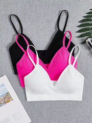 Seamless Sexy Outdoor Sports Solid Color Ribbed Knit Sports Bra