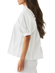 ✨ Women's Puff Sleeve V Neck Casual Pleated Tops(buy 2 free shipping)