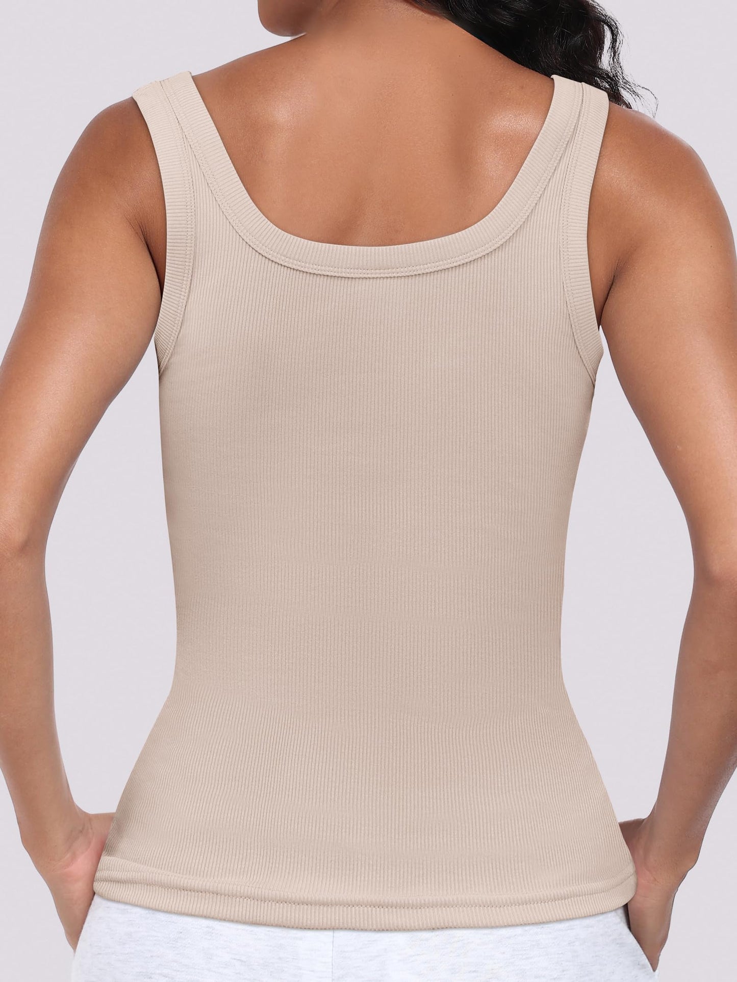 ✨Womens Sleeveless Scoop Neck Tank Top Ribbed Fitted Basic Tops (Buy 3 Free Shipping!!!)
