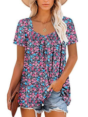 ✨Women's Summer Pleated Printed Short-Sleeves(Buy 3 Free Shipping)