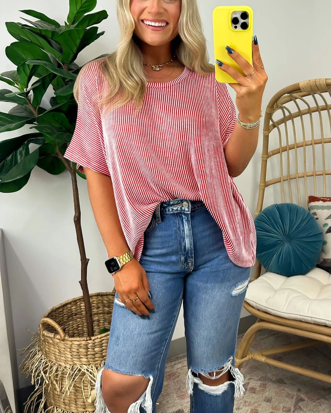 Hot Sale Two Tone Rib Knit Oversized Top(Buy 3 Free Shipping)