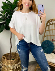 Hot Sale Two Tone Rib Knit Oversized Top(Buy 3 Free Shipping)