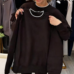 Women's Fashion Round Neck Tops & Pants 2-Piece Set