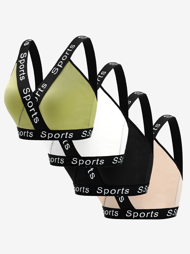 Bra-less Yoga Sports Fitness Tank Top Bra White
