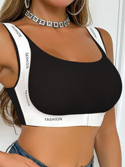 Front-Closure Wire-Free Push-Up Sports Bra