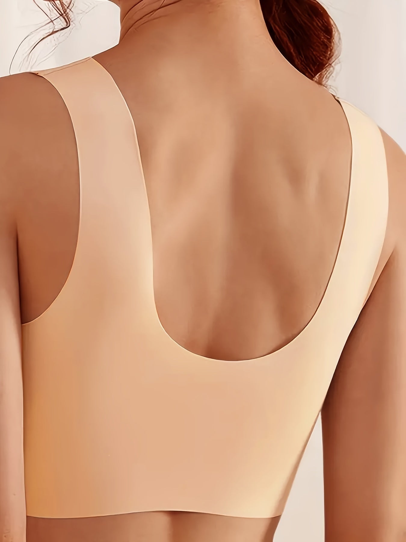 Women's Mesh Seamless Smooth Comfort Wire Free Bra Beige