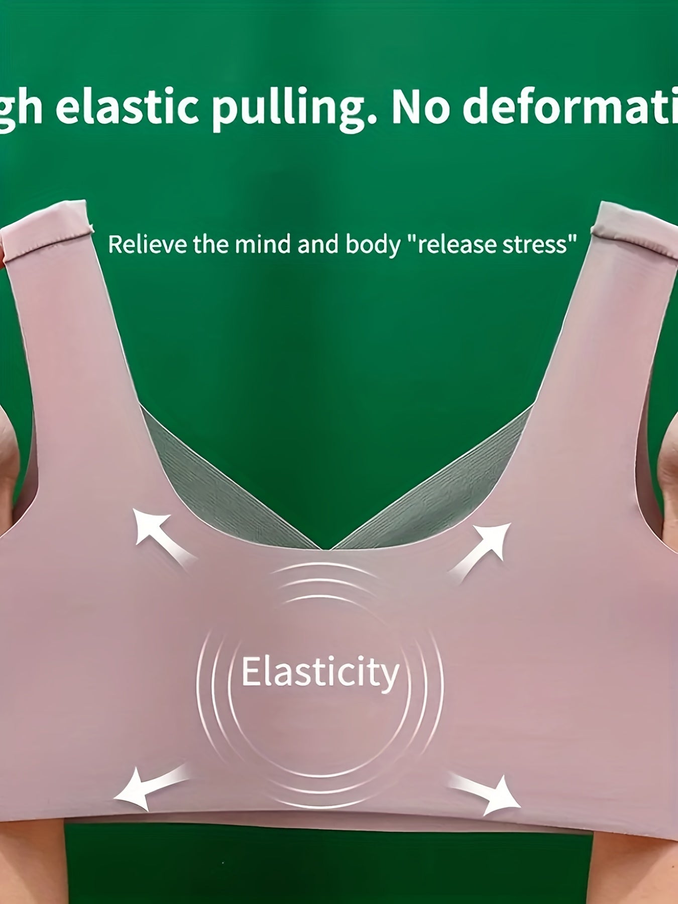 Women's Mesh Seamless Smooth Comfort Wire Free Bra  Pink